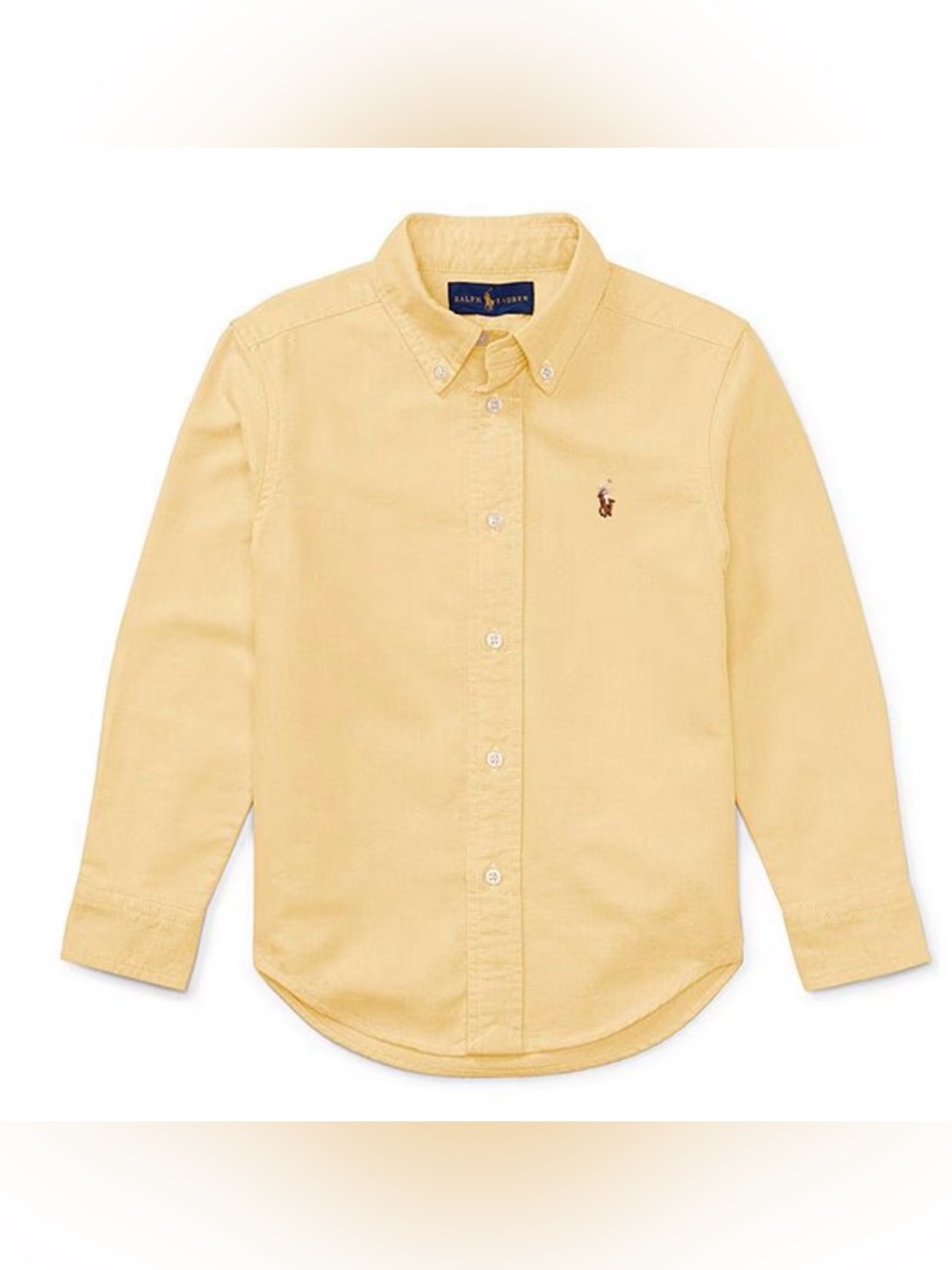 Ralph Lauren Boys' Pale Yellow Button-Down Oxford Shirt